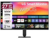 LG 27U511SB 69 cm (27 Inch) Full HD (1920×1080) IPS Smart Monitor with webOS26, 120Hz, Wi-Fi, Bluetooth, Miracast, AirPlay, Speakers, HDMI, USB-A, Slim Stand, 3-Side Virtually Borderless (Black)