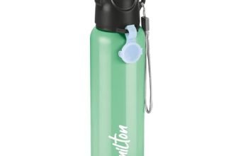 MILTON Sipstar 750 Stainless Steel Sipper Water Bottle 690 ml, Single Walled, ISI Certified I Leak Proof Lid, Rust Proof I For School, Office, Gym I Green