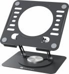 Portronics My Buddy K9 Lite, Height Adjustable & 360° Rotating Metal Laptop Stand POR-3260 Carbon Steel Rotatable Laptop Stand with Adjustable Height Compatible with Universal Laptops(Black)