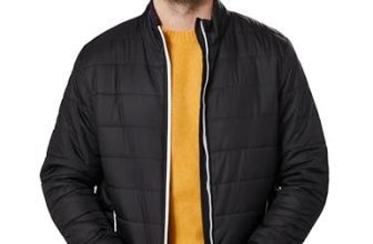Amazon Brand – Symbol Men’s Bomber Regular Quilted Jacket (AW20-QB-SY-05_Black 2_M)