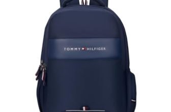 Tommy Hilfiger Joshua Polyester Unisex 15 Inch Laptop Backpack – Navy | 21 Ltr Capacity| Padded & Adjustable Strap | Water Resistant | 3 Compartment | Water Bottle Holder | USB Cable holder Pocket