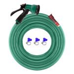 Cinagro 30 Meter, 0.5 Inch, 3 Layer Braided PVC Garden Hose Pipe, Green