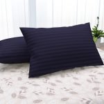LA VERNE Microfibre Sleeping Pillow Pack of 2 Stripes(Black)