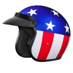 Studds JETSTAR Classic D1 Captain America Open Face Helmet (Blue, L)
