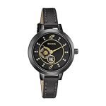 Sonata Unveil Black Dial Women Analog Watch with Leather Strap-NR8141NL03