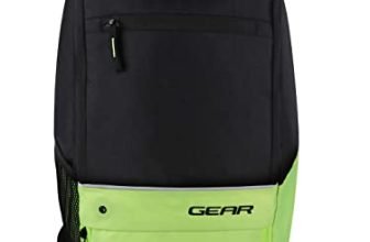 Gear Superior XL 16″/17L Small Water Resistant Backpack | Casual Backpack | College Bag |Travel Bag For Men/Women (Black – Fl. Green)