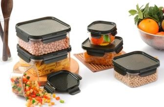 CELLO Modulock Pet Storage Container For Kitchen Set of 6 Pcs, Black (1000ml x 2, 600ml x 2, 260ml x 2) | Freezer & Fridge Safe, Airtight Pet Kitchen Storage Container For Beans, Whole Grains, Spices