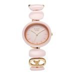 Titan Raga Ceramics Quartz Pink Dial Analog Women’s Watch | Elegant Metal & Ceramic Strap | Stylish Women’s Analog Watches | Perfect for Every Occasion – 95146KD07