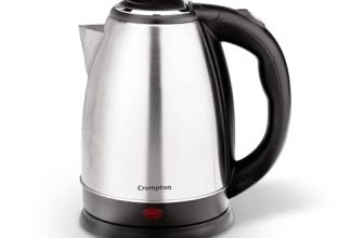 Crompton Insta Delite 1.8L SS Electric Kettle with 1500W power | Stainless steel body | Soft grip handle | LED indicator | 360-degree swivel base | Auto shut-off | Dry Boil Protection