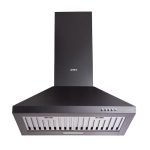 Elica 60cm 1350 m3/hr Baffle Filter Kitchen Chimney | 5 Years Motor Warranty | Push Button Control | Black | AH PLUS 260 BF NERO