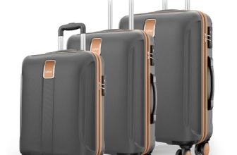Safari Thorium Royale 8 Wheels Spinner Set of 3 Trolley Bags Hard Case Polycarbonate Luggage,TSA Lock,Wet Pouch Organized Interior,Suitcase for Travel,Trolley Bags for International Travel, Gun Metal