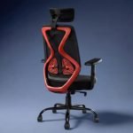 CELLBELL C190 Berlin Office Chair, High Back Mesh Ergonomic Home Office Desk Chair (Red – Black)