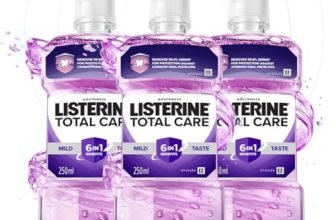 Listerine® Total care Mild Taste, 6 in 1 Benefits, 250ml Combo Pack of 3 (Buy 2 Get 1 Free)