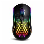 Ant Esports GM700 Wireless Gaming Mouse |4800 DPI Adjustable Sensor |11 RGB LED Modes | Lightweight Honeycomb Design |2.4GHz Low Latency |Rechargeable Battery | Ergonomic Mouse for PC & Laptop | Black