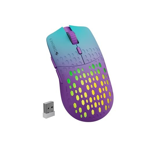 ZEBRONICS Zeb-Jaguar Wireless Mouse, 2.4GHz with USB Nano Receiver, High Precision Optical Tracking, 4 Buttons, Plug & Play, Ambidextrous, for PC/Mac/Laptop (White+Grey)