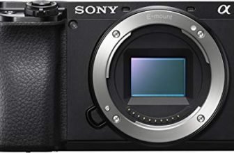 Sony Alpha ILCE 6100 24.2 MP Mirrorless Digital SLR Camera Body only | APS-C Sensor | Fast Auto Focus, Real-time Eye AF, Real-time Tracking | 4K Vlogging Camera – Black