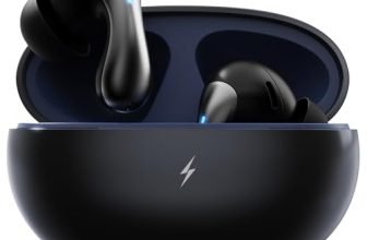 Fire-Boltt Newly Launched Aero Drift TWS Earbuds Custom EQ Wireless Bluetooth 5.4 Music & App Support 50H Playtime Battery Display Fast Charging Case 50ms Low Latency Touch Controls Midnight Black