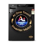 Haier 7 Kg AI One Touch, AI Smart Wash (AI-DBT), PuriSteam, 525mm Super Drum, In-Built Heater,WI-FI, Fully Automatic Front Load Washing Machine, (EFL70-IM12F3BKU1 | Black)