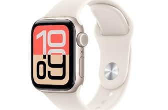 Apple Watch SE 3 GPS + Cellular 40mm Starlight Aluminium Case with Starlight Sport Band – M/L