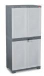 Cello Novelty Big Plastic Cabinet with Dustproof Doors| 3 Year Warranty | Almirah, Cupboard, Wardrobe for Home, Living Room, Bedroom, Kitchen, Office, Outdoor| White & Grey Colour
