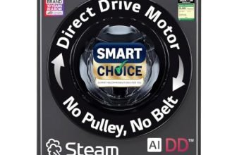 LG Smart Choice, 9 Kg, 5 Star, AI Direct Drive Technology, Steam Wash, 6 Motion DD & Wi-Fi Fully-Automatic Front Load Washing Machine (FHP1209Z5M, Intelligent & Convenient Fabric Care, Middle Black)