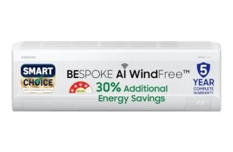 Samsung 1.5 Ton 4 Star Bespoke AI WindFree Inverter Smart Split AC (2026 Model, WiFi, Energy Saving, Voice Control, Powerful Cooling, Digital Inverter, 4 Way swing, 5 Step Convertible, AR60H19D1AWNNA)