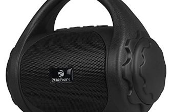 Zebronics ZEB-COUNTY 3W Wireless Bluetooth Portable Speaker With Supporting Carry Handle, USB, SD Card, AUX, FM & Call Function. (Black)