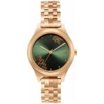 Fastrack P3H Green Dial Rose Gold Plating Stainless Steel Women’s Watch – NT6268WM07