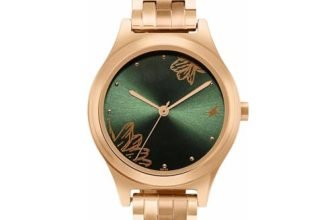 Fastrack P3H Green Dial Rose Gold Plating Stainless Steel Women’s Watch – NT6268WM07