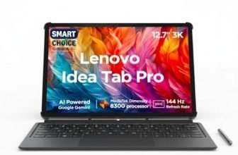 Lenovo {Smartchoice} Idea Tab Pro with Pen Plus & Keyboard|12.7″ 3K Display|144 Hz Refresh|12 GB RAM, 256 GB ROM| AI-Enabled| MediaTek Dimensity 8300|4 JBL Speakers|10200 mAh Battery with 45 W Charger