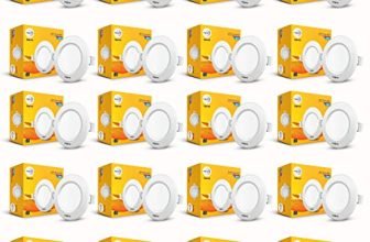 Wipro Garnet 8W Round Downlight Junction Box | Pink | Glare-Free Design | Recessed Downlighter for False Ceiling | Cutout ∼ 3 inch | Pack of 20