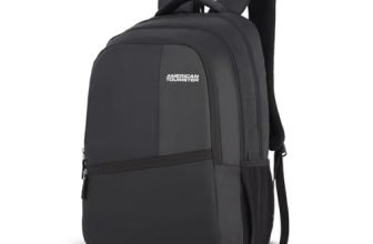 American Tourister Valex | 28L Backpack | 17″ Laptop Bag | 2 Compartments | College & Office Backpack for Men and Women | Black | 1 Year Global Warranty