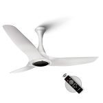LONGWAY Glideon 1200mm BLDC Ceiling Fan with Remote Control | Premium Look with Ultra Silent Performance | ABS Blade & Body | BEE 5 Star Rated | Anti-Dust Ceiling Fan | 5 Years Warranty (White)