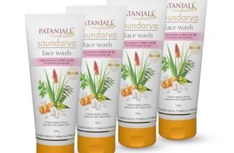 Patanjali Saundarya Face Wash, for Clean and Fresh Skin with Natural Ingredients for Daily Use 100g (Pack of 4)