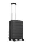 TEAKWOOD LEATHERS Unisex 8 Wheels Trolley Bag, Hard Cabin with Zipper Closure, Adjustable Push Button & Cross Side Strap, Lock System 360 Degree (55 CM, Dark Grey)