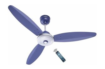 ACTIVA Graica | BLDC Motor | Remote Control | LED Light | Semi-Decorative with 5 Year Warranty BLDC Motor with Remote, Energy Saving, Silent Operation, Ultra High Speed, Underlight 1200 MM Ceiling Fan(5 Star | Silver Blue | Pack of 1)