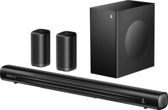 boAt Aavante Prime 5.1 5050D, Dolby Audio, Wireless Satellites, Free Installation 500 W Bluetooth Soundbar(Premium Black, 5.1 Channel)