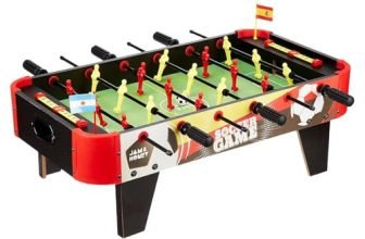 Amazon Brand – Jam & Honey Foosball Table Game for Kids 6+ Years, BIS Certified Safe for Kids, Big Size Tabletop Football, Indoor Soccer for Family Fun, Multicolour