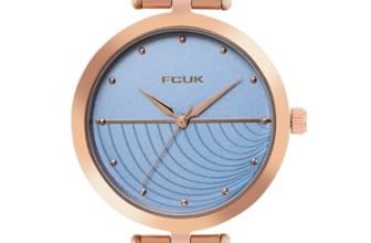 FCUK Sky Blue Patterned Dial Analog Quartz Watch for Women – FK00040A