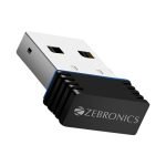 ZEBRONICS ZEB-USB150WF1 WiFi USB Mini Adapter Supports 150 Mbps Wireless Data, Comes with Advanced Security WPA/WPA2 encryption Standards