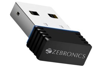ZEBRONICS ZEB-USB150WF1 WiFi USB Mini Adapter Supports 150 Mbps Wireless Data, Comes with Advanced Security WPA/WPA2 encryption Standards