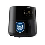 PHILIPS Digital Airfryer HD9252/90, Touch Panel, 4.1L, 100% Food Safe | with RapidAir Technology,with additional 1 Yr Warranty by Philips, 7 Pre-set Menu (Black)