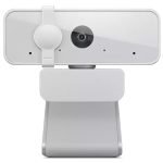 Lenovo 300 FHD Webcam with Full Stereo Dual Built-in Mics | FHD 1080P 2.1 Megapixel CMOS Camera with USB |Ultra-Wide 95° Lens, 4X Digital Zoom | 360 Rotation | Flexible Mount | Cloud Grey