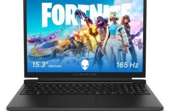Dell Alienware 15 Gaming Laptop, AI Enabled Intel Core 7 240H Processor, 16GB:512GB, NVIDIA 4050, 6 GB GDDR6, 15.3″ WUXGA 165Hz 300nits, Alienware White Backlit Keyboard, 2.25kg