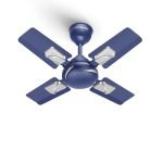 LONGWAY Creta P1 600 mm/24 inch Ultra High Speed 4 Blade Anti-Dust Decorative Star Rated Ceiling Fan 2 Years Warranty (Silver Blue, Pack of 1)