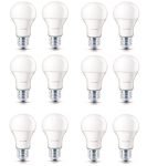 PHILIPS E27 7-Watt LED Bulbs WW (Pack of 12, Warm White)