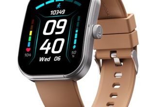 boAt Wave Sigma 3 Curv Smartwatch with 2.01” (5.33 cm) Immersive Curved Display, Metallic Finish, Functional Crown, BT Calling, Sleep, Stress, Heart Rate & SpO2 Monitoring, SOS, IP68(Timber Brown)
