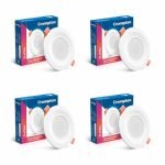 Crompton Star Lord JBNXT Junction Box Downlighter | 5W | Round | Warm White | Pack of 4 | Junction Box | Cutout: 3 inch, 75 mm | For use in halls, bedroom, kitchens, office, stores