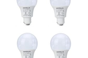 Havells 9W LED Bulb (Warm White, 3000K) (Pack of 4)