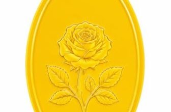 Muthoot PAPPACHAN Swarnavarsham 24K (999) Yellow Gold Oval Rose Pendant 2 Gram